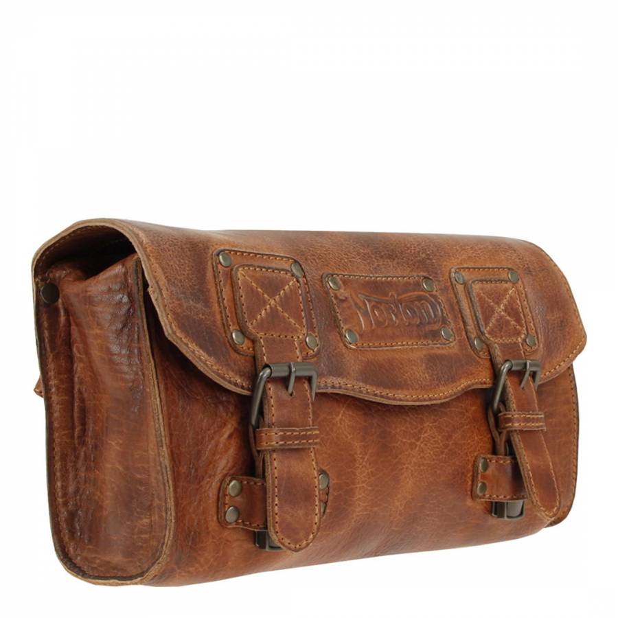 Tan Leather Tool Roll Bag - BrandAlley