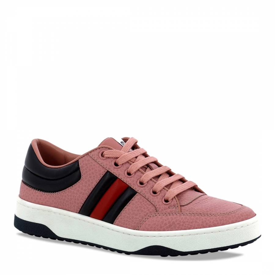 Gucci Pink Leather Trainers - BrandAlley
