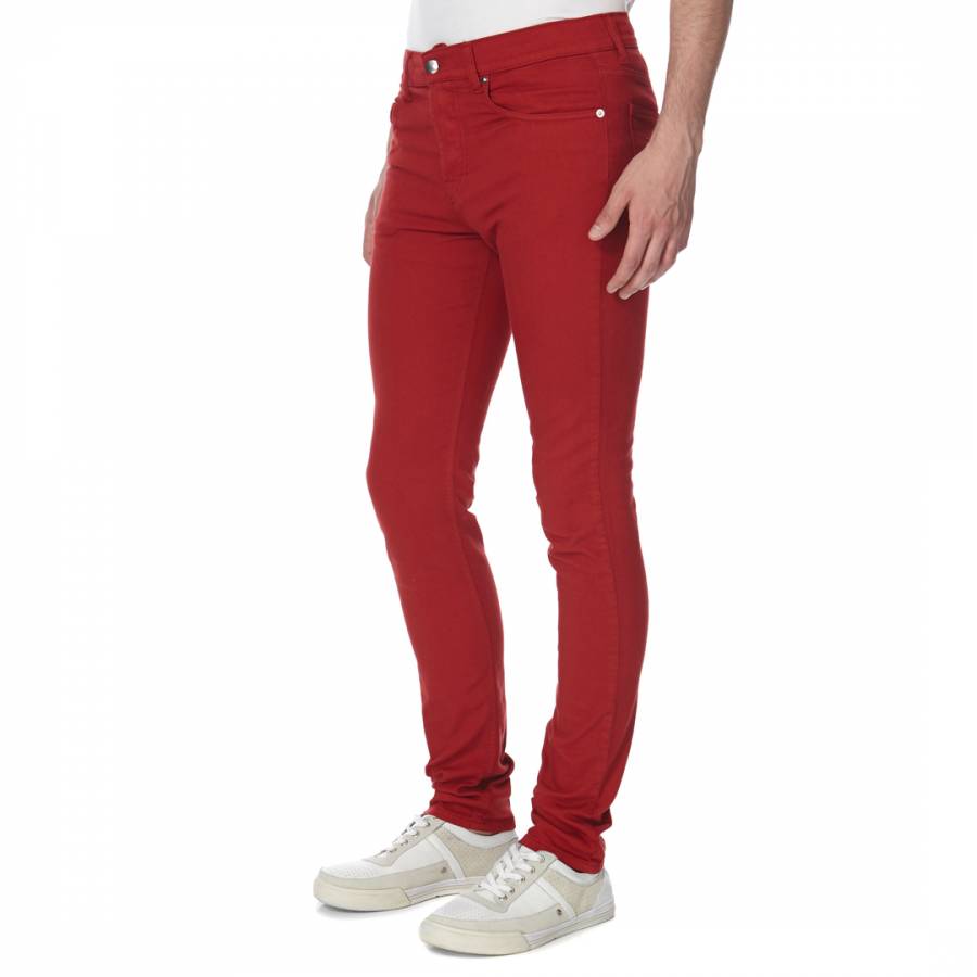 Men's True Red Skinny Leg Jeans - BrandAlley