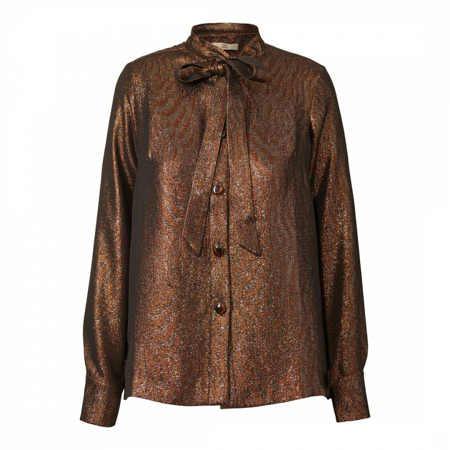 Bronze Lurex Shirt - BrandAlley