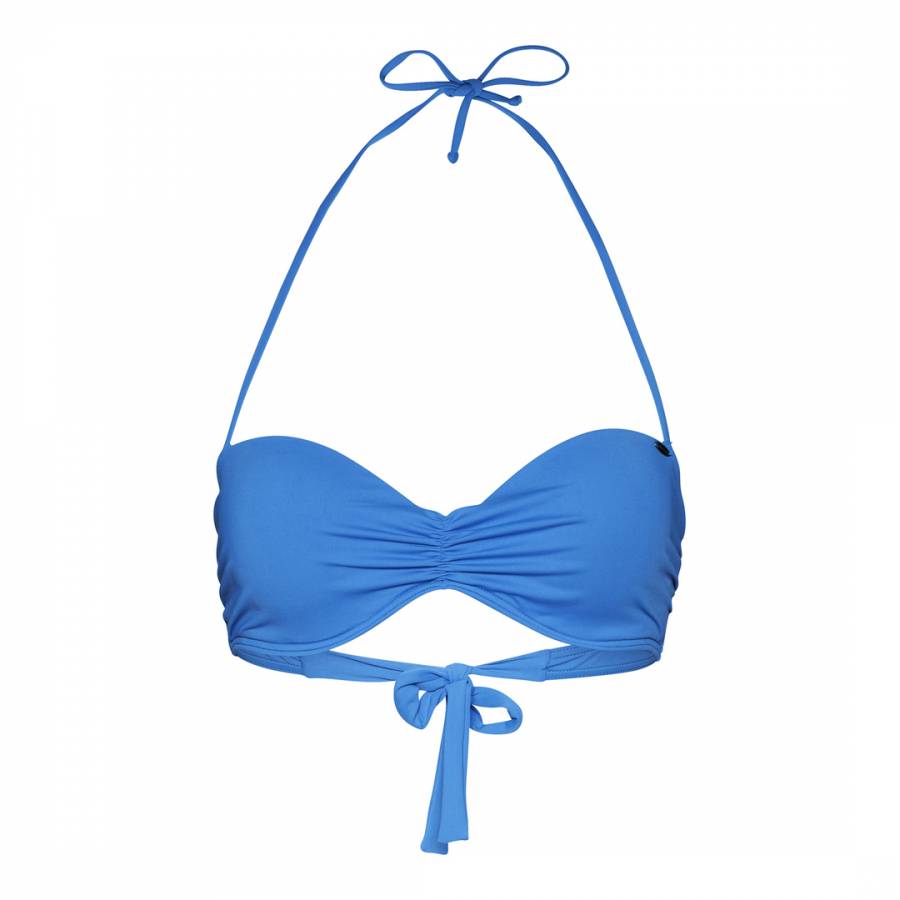 Blue Padded Underwired Bikini Top - BrandAlley