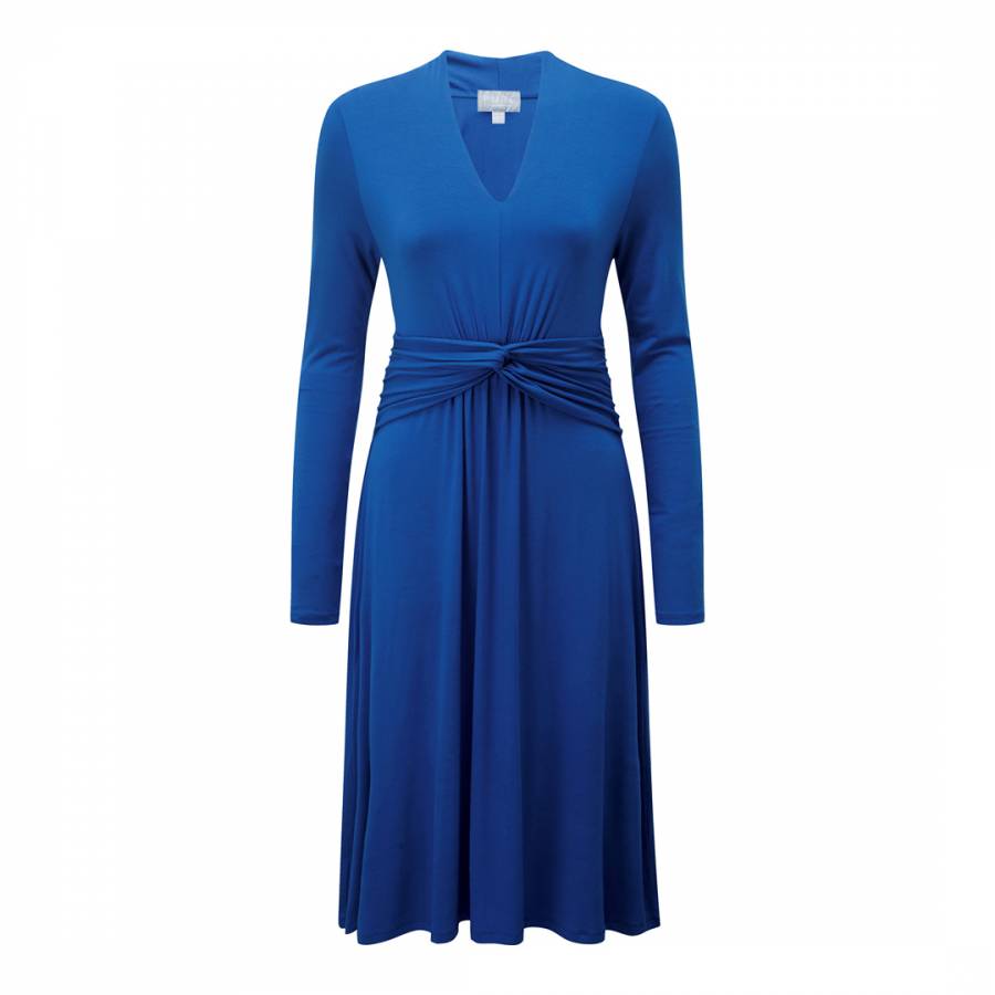 Sapphire Blue Gathered Jersey Dress - BrandAlley