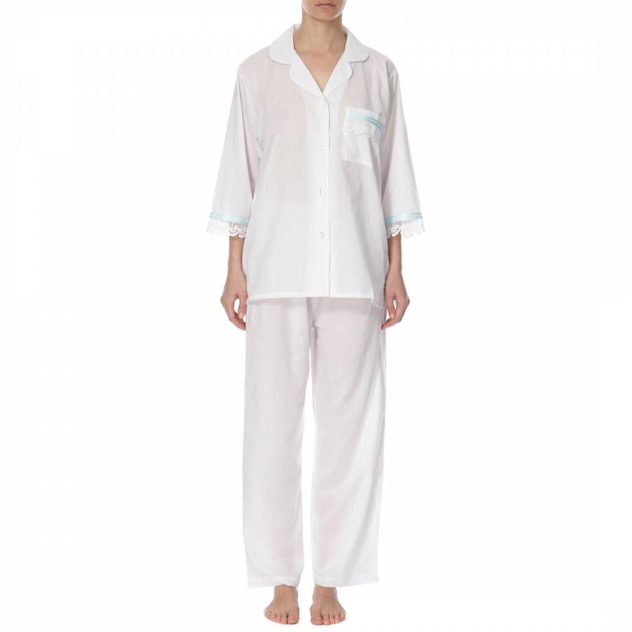 White Elin Pyjama Set - BrandAlley