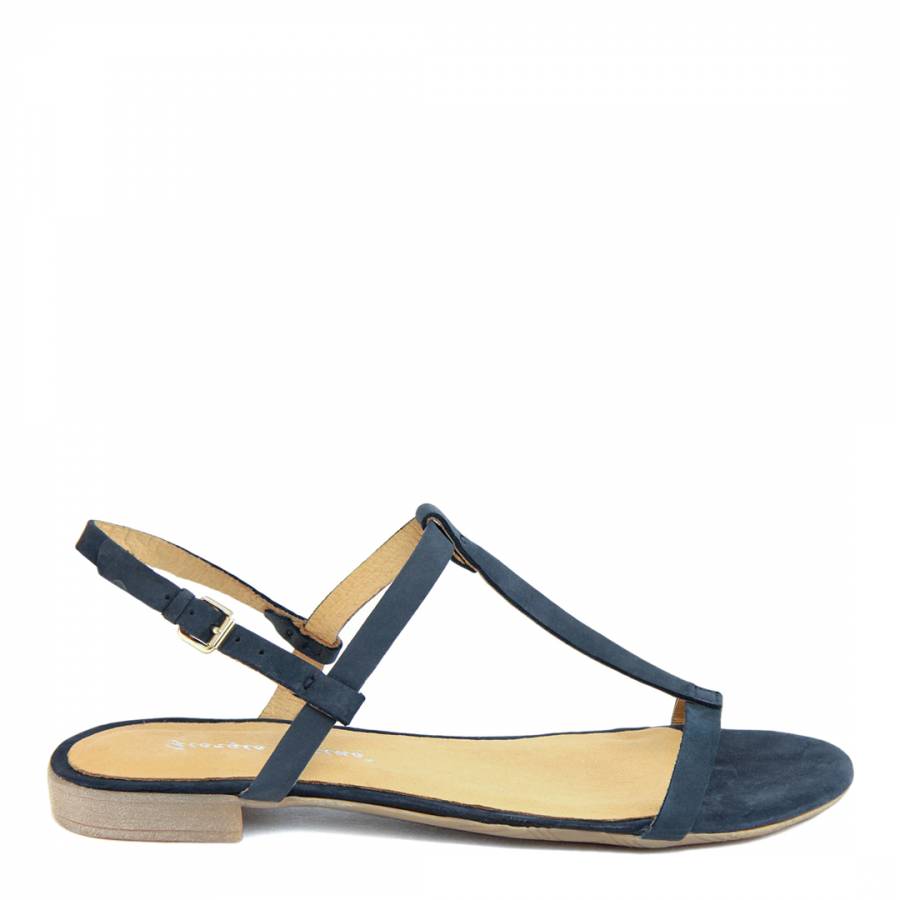 navy t bar sandals