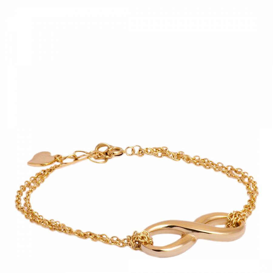 Plated Gold Infinity Bracelet - BrandAlley