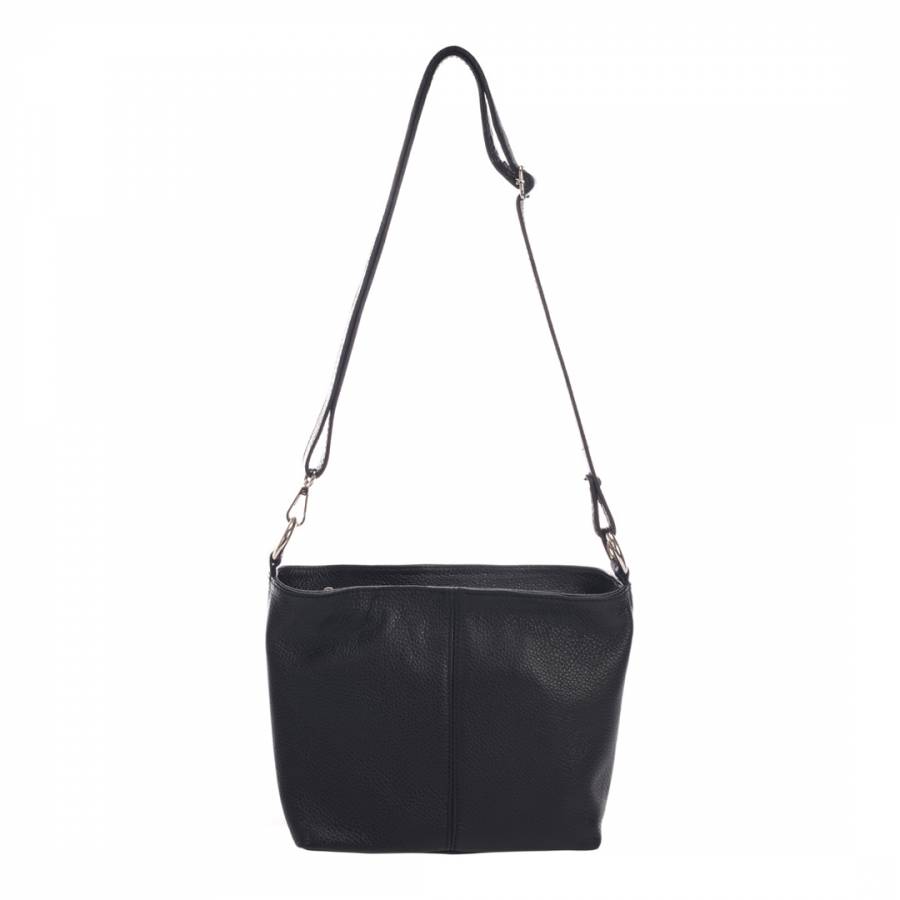Black Shoulder Leather Bag - BrandAlley