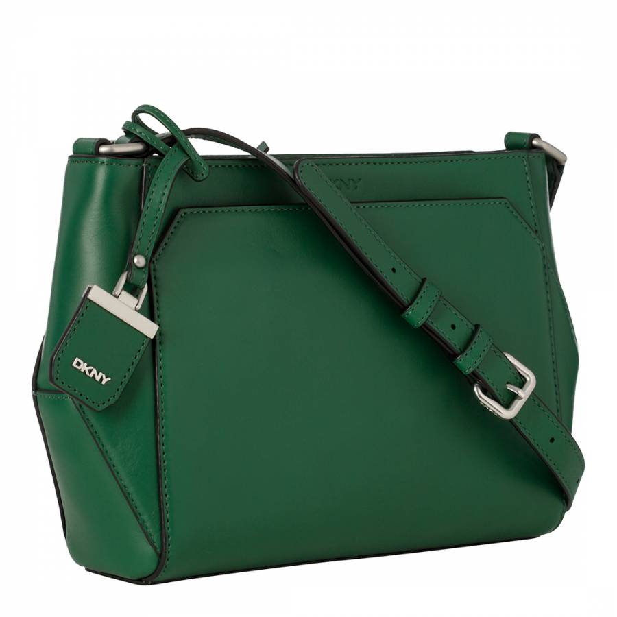 Green Leather Front Pocket Crossbody Bag - BrandAlley
