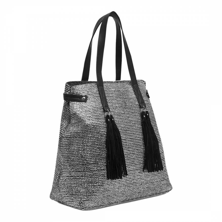 Silver Slouch Tote Bag - BrandAlley