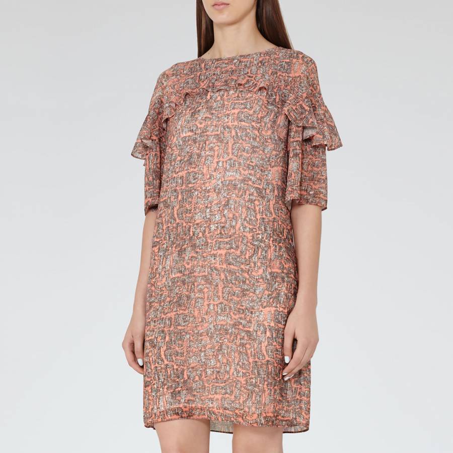 Coral Roxanne Printed Dress - BrandAlley