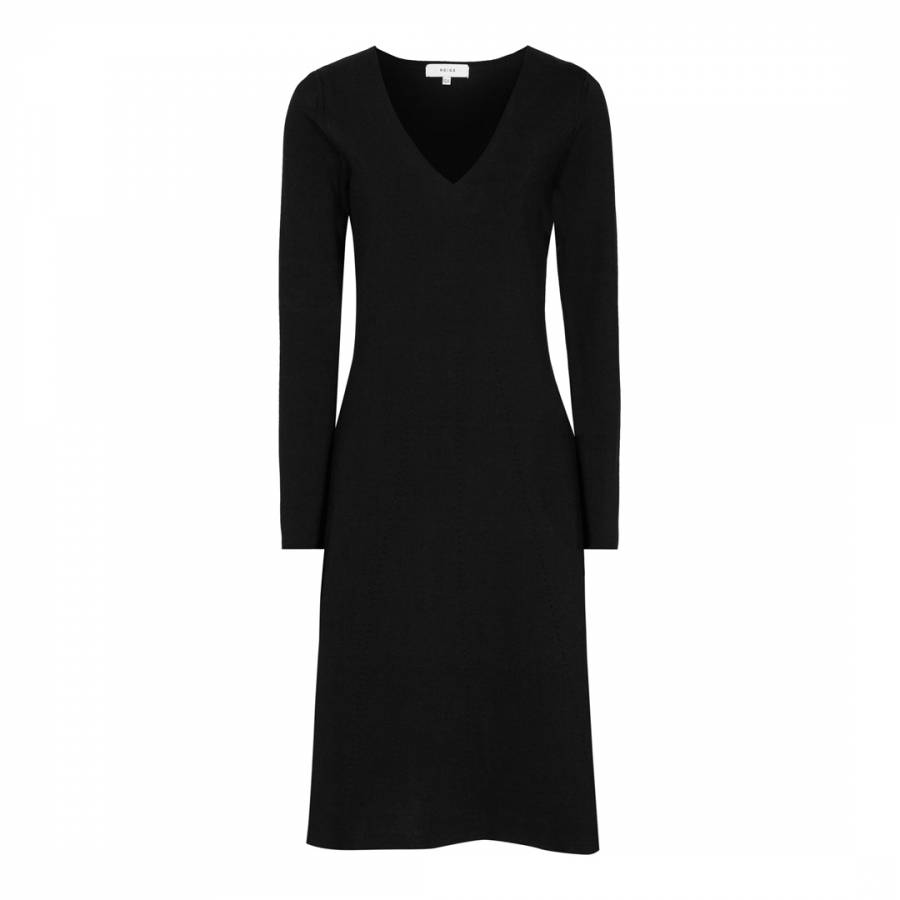 Black Emilia Knitted Dress - BrandAlley