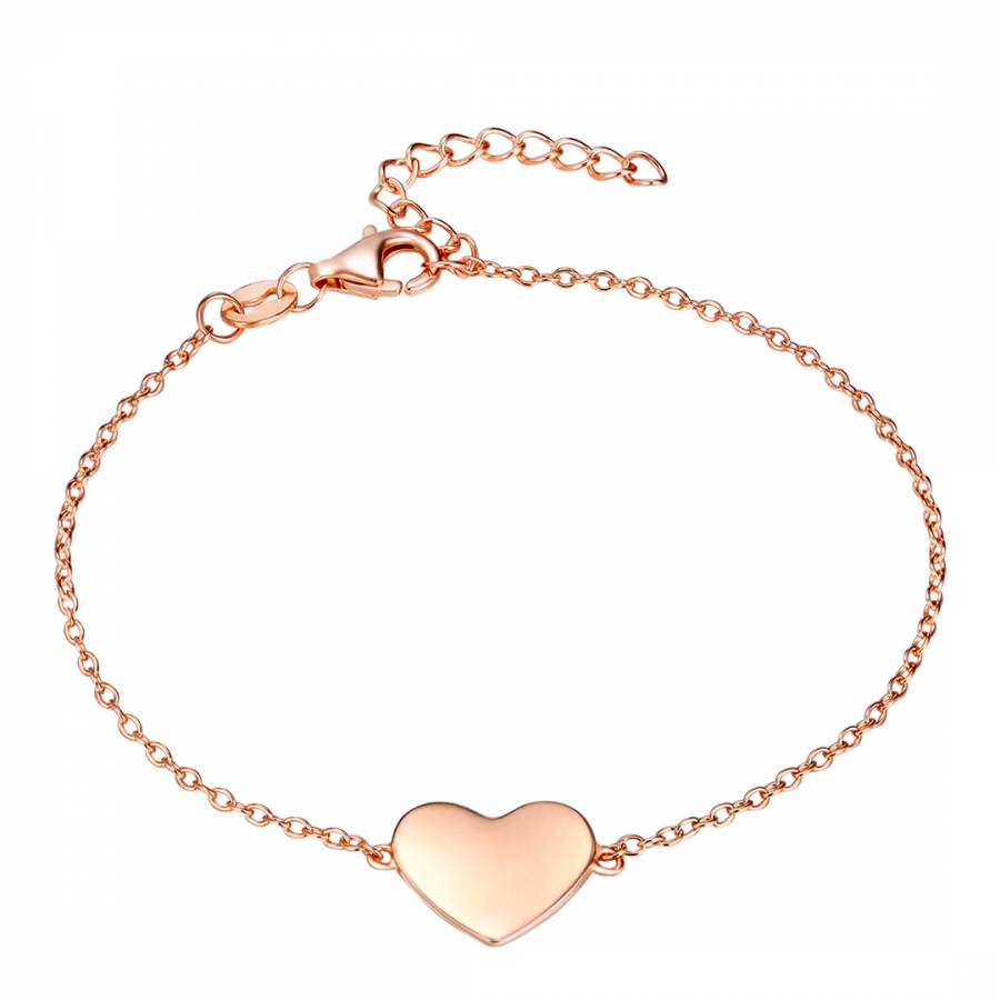 Rose Gold Heart Bracelet - BrandAlley