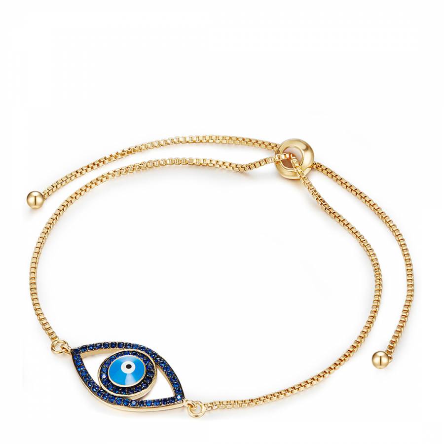 Gold/Blue Eye Bracelet - BrandAlley