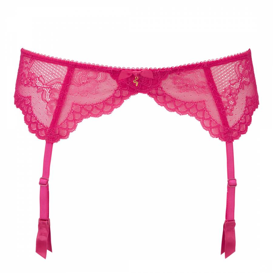 Pink Superboost Lace Suspender Belt - BrandAlley