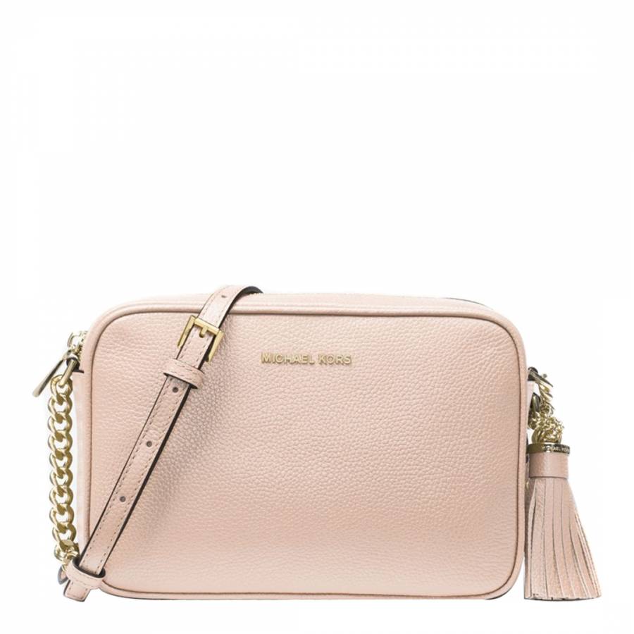 Soft Pink Ginny Leather Crossbody Bag - BrandAlley