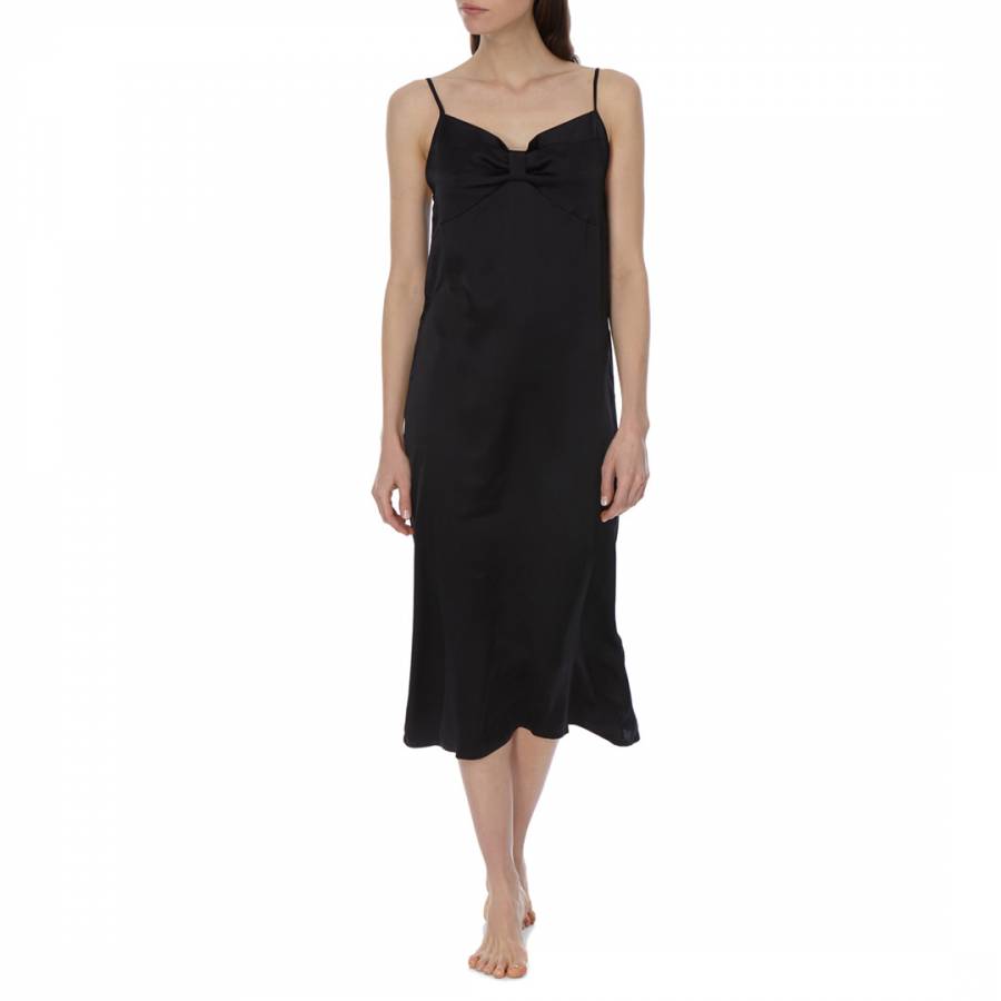 Black/Ivory Silk Night Dress - BrandAlley