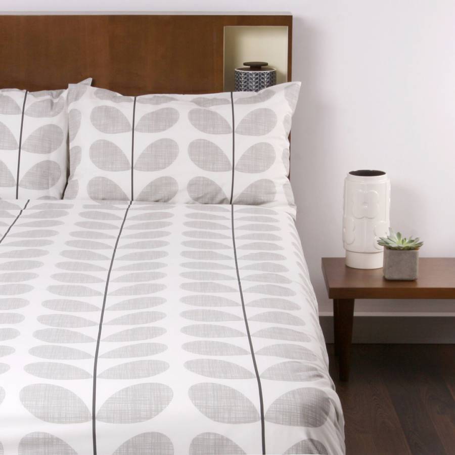 orla kiely grey scribble stem bedding