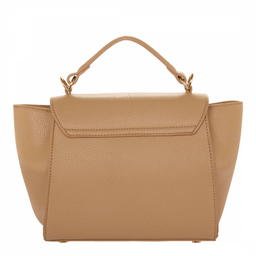 Camel Leather Handbag - BrandAlley