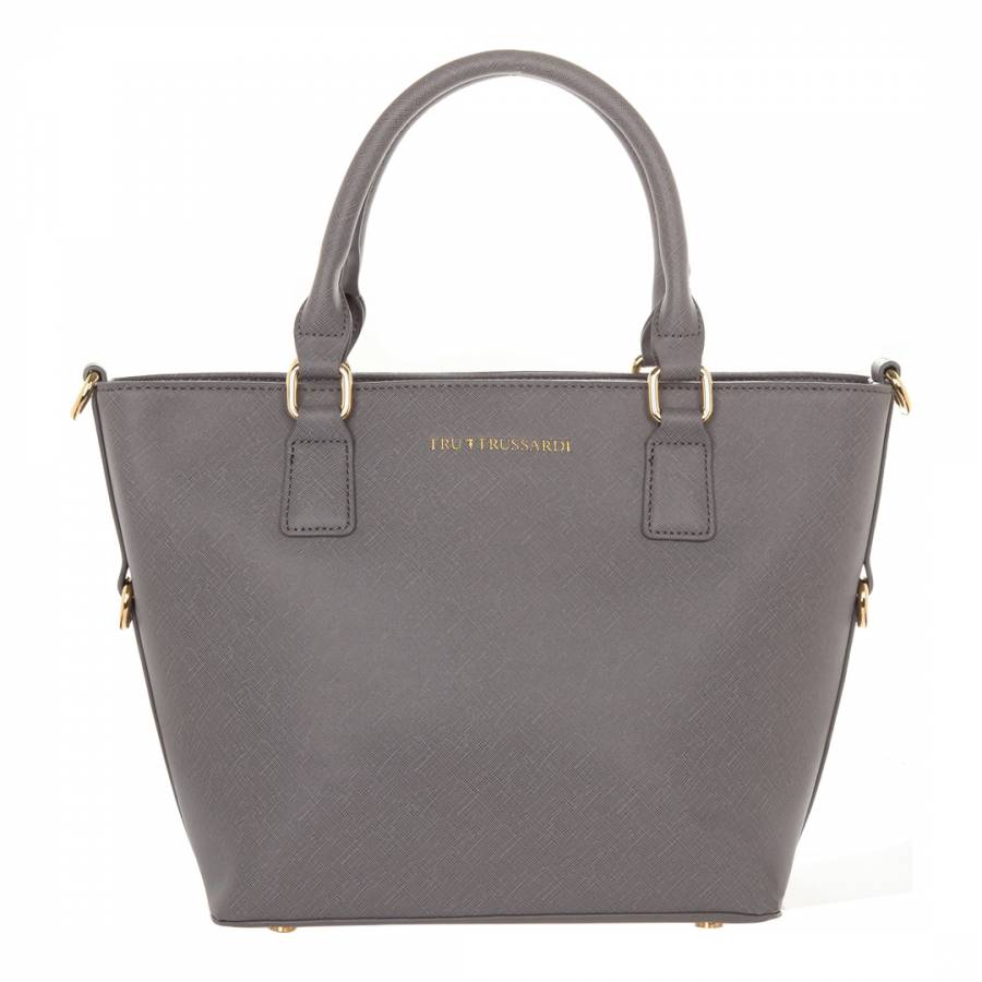 Grey Leather Tote Bag - BrandAlley