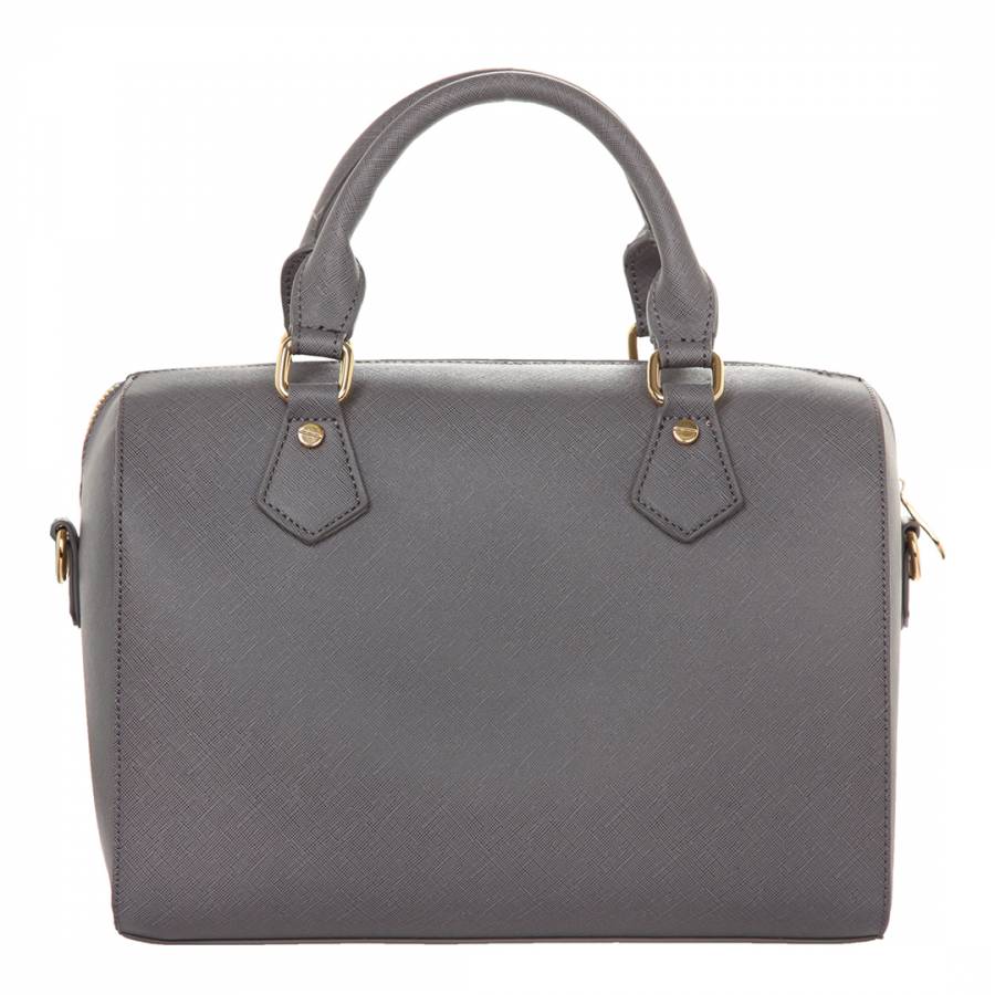 Grey Leather Handbag - BrandAlley