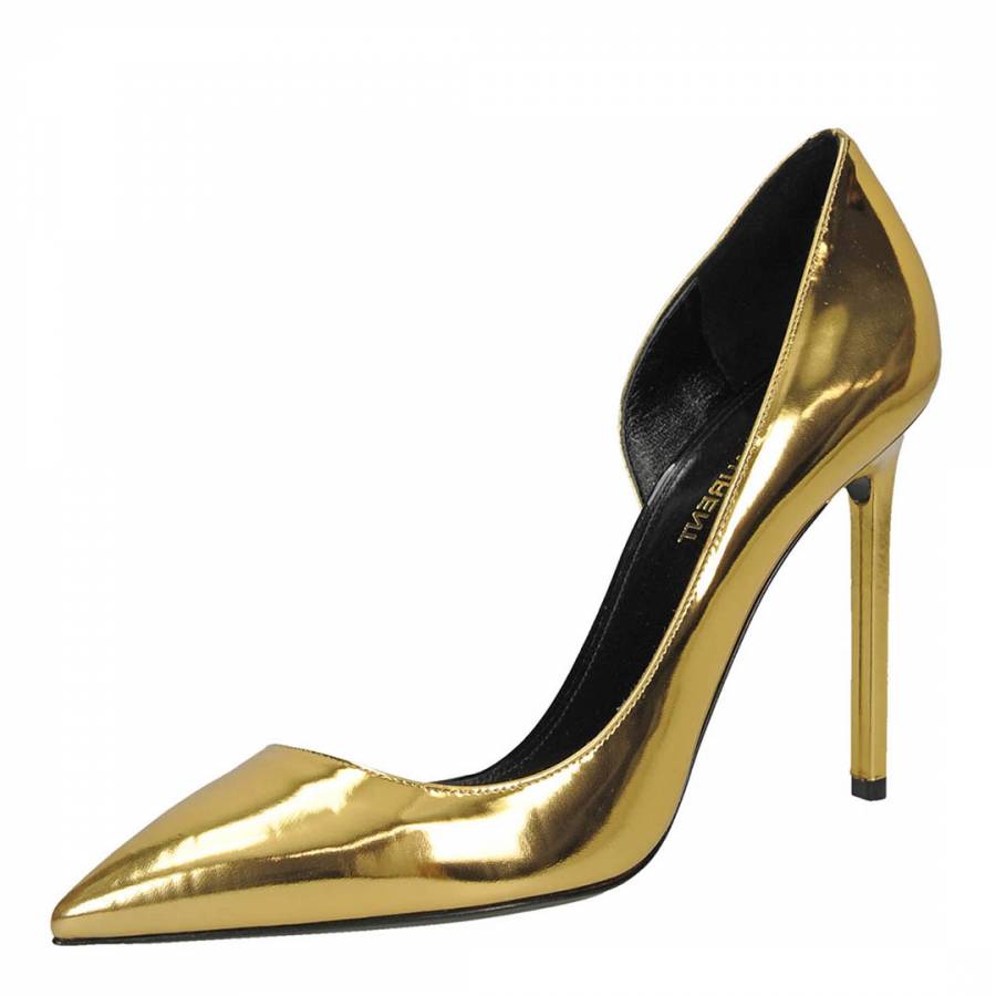 Gold Patent Anja Heels - BrandAlley