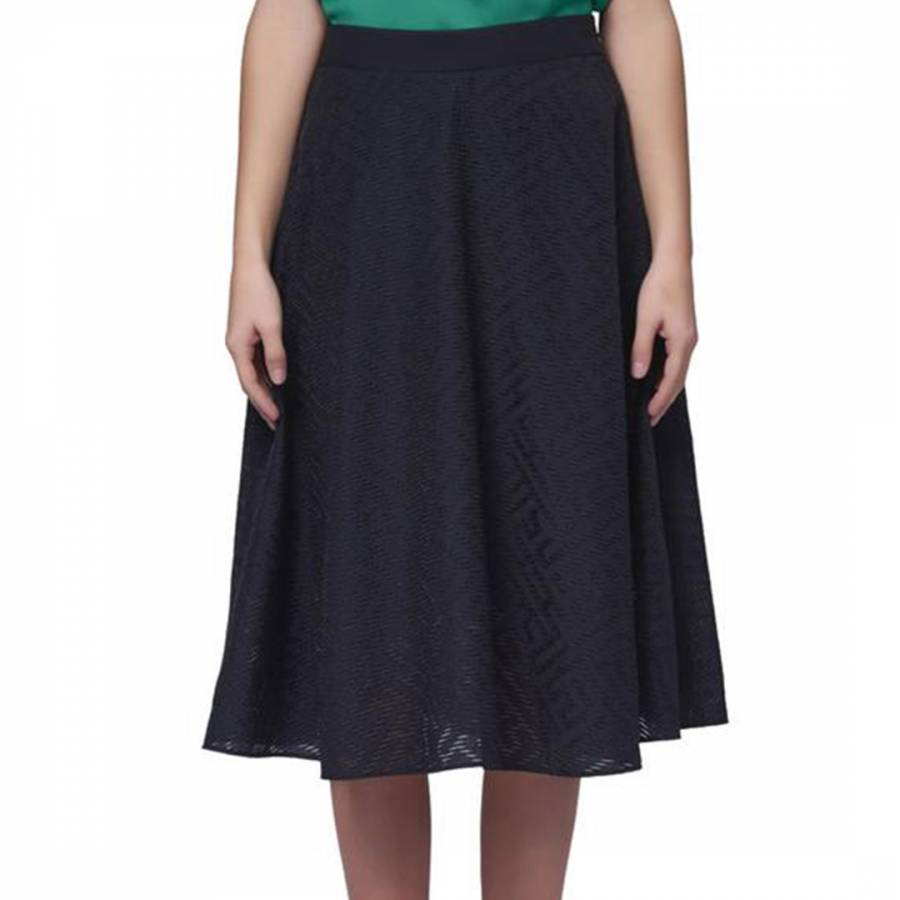 Black Wool Blend Fancy Skirt - BrandAlley