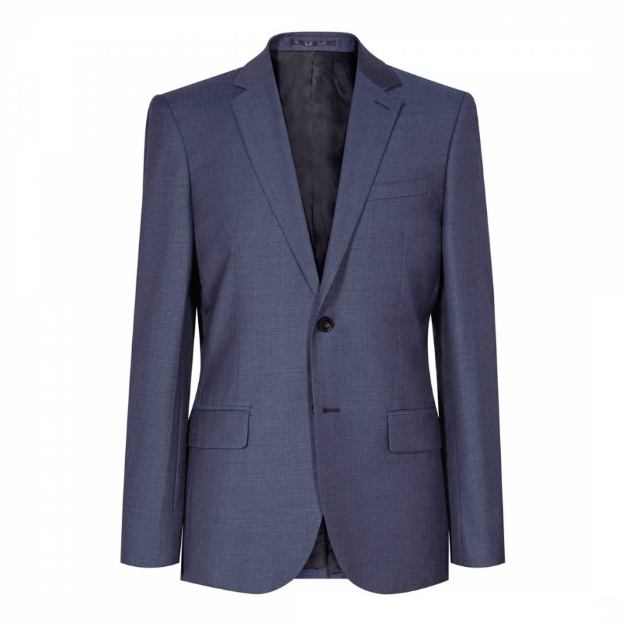 Blue Harry Modern Fit Wool Suit Jacket - BrandAlley