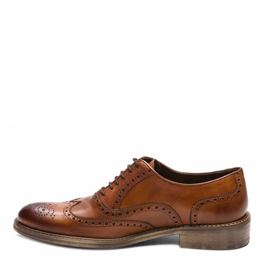 Cognac Leather Oxford Brogues - BrandAlley