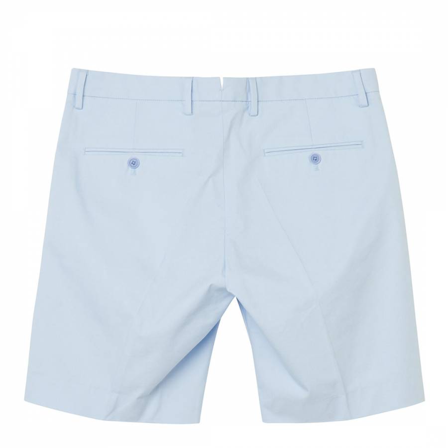 Light Blue Cotton Blend Bermuda Shorts - BrandAlley