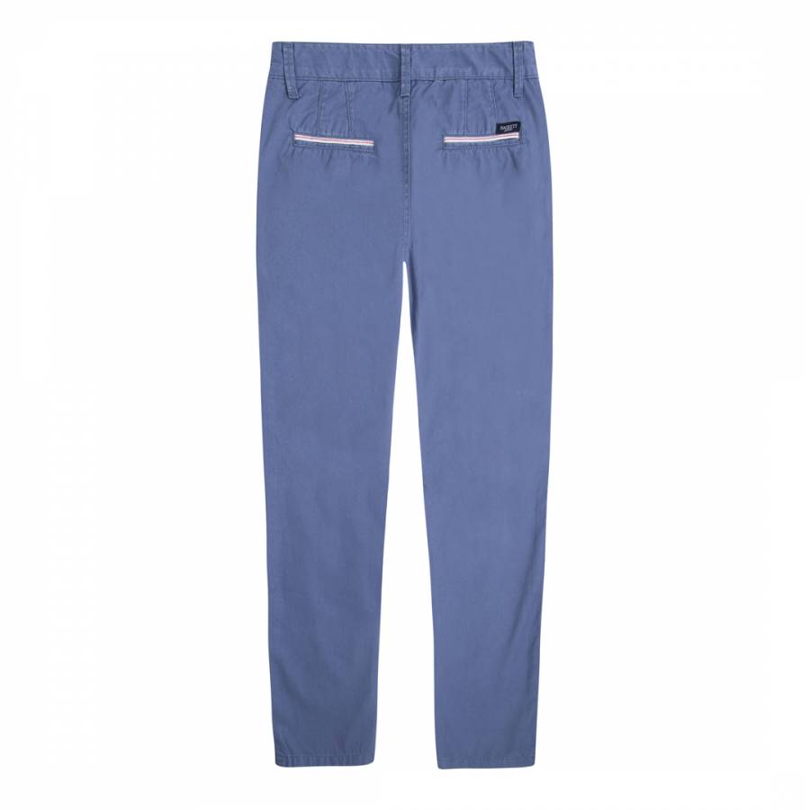Blue Cotton Classic Chinos - BrandAlley