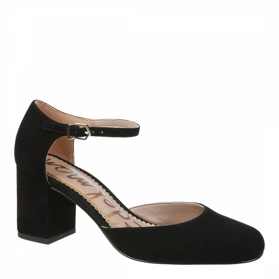 Black Suede Clover Mary Jane Heels - BrandAlley