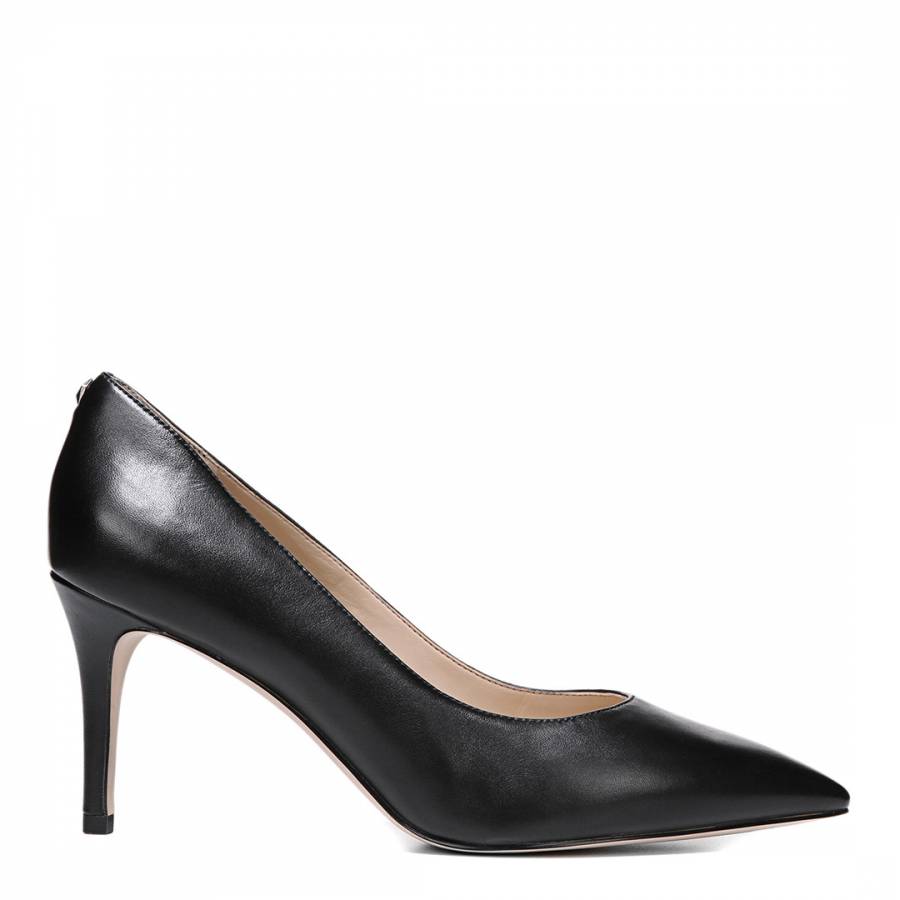 black patent mid heel shoes