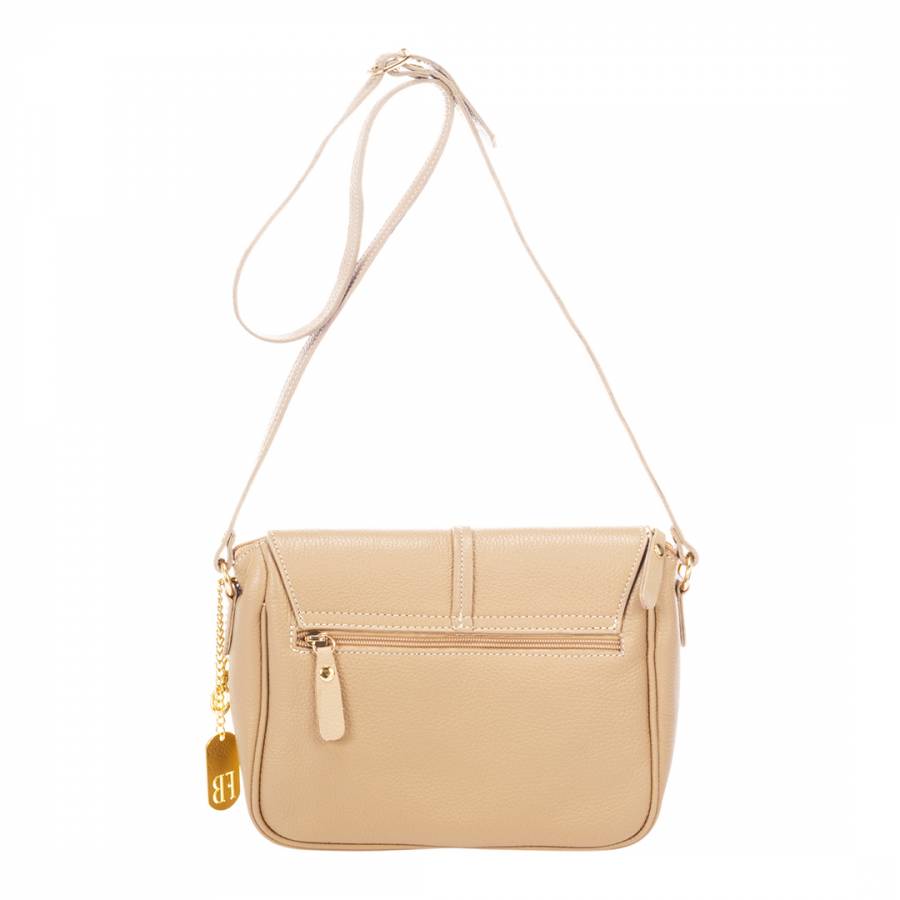 Taupe Leather Cross Body Bag - BrandAlley