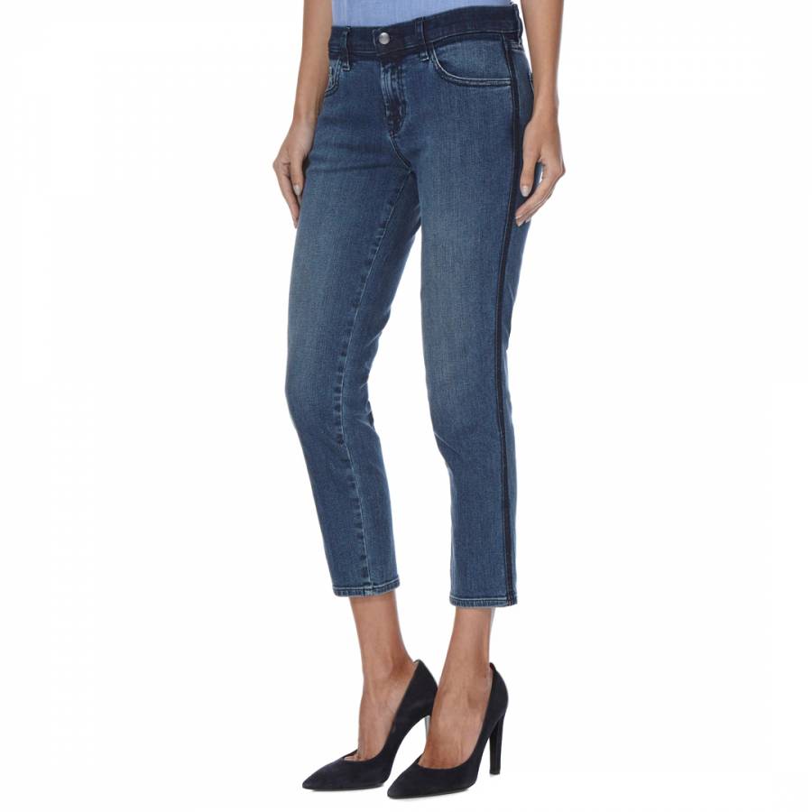 Point Blank Blue Sadey Mid Rise Straight Jeans - BrandAlley