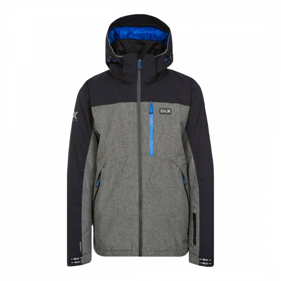 Men's Grey/Black Cassady DLX Waterproof Hooded Ski Jacket - BrandAlley