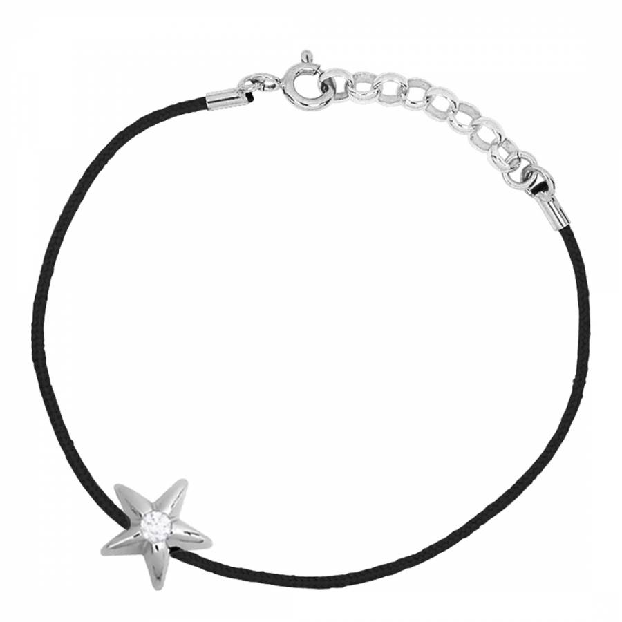 Black/Silver Star Diamond Bracelet 0.05Cts - BrandAlley