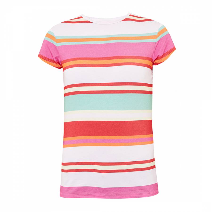 Baby Pink Cheral Pier Stripe Fitted T-Shirt - BrandAlley
