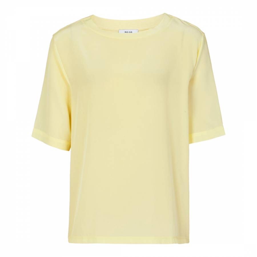 Lemon Greer Oversized Silk Front T-Shirt - BrandAlley
