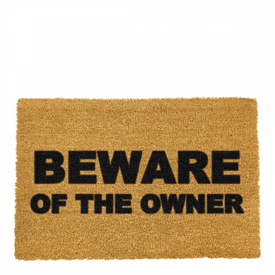 Natural Beware Of The Owner Doormat Brandalley