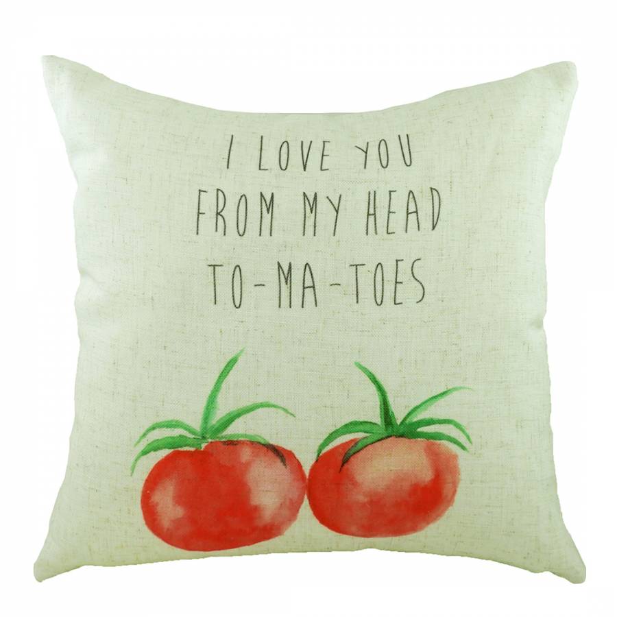 Evans Lichfield FILLED Cushion 5 A Day To-ma-toes Cushion