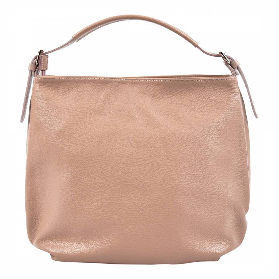 Light Pink Leather Shoulder Bag - BrandAlley