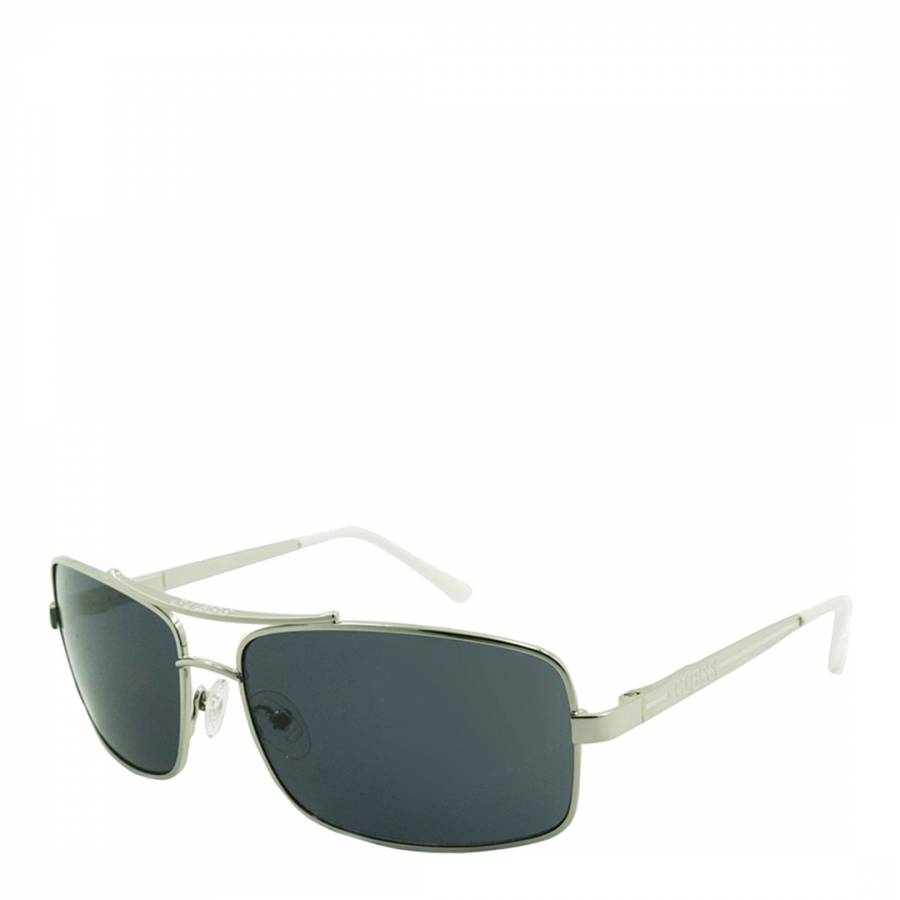 Men's Shiny Light Silver Sunglasses 62mm - BrandAlley
