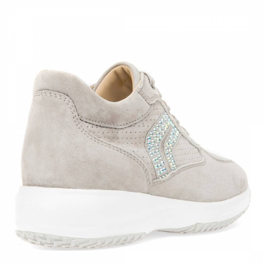 Women's Grey Suede Chunky Trainers - BrandAlley