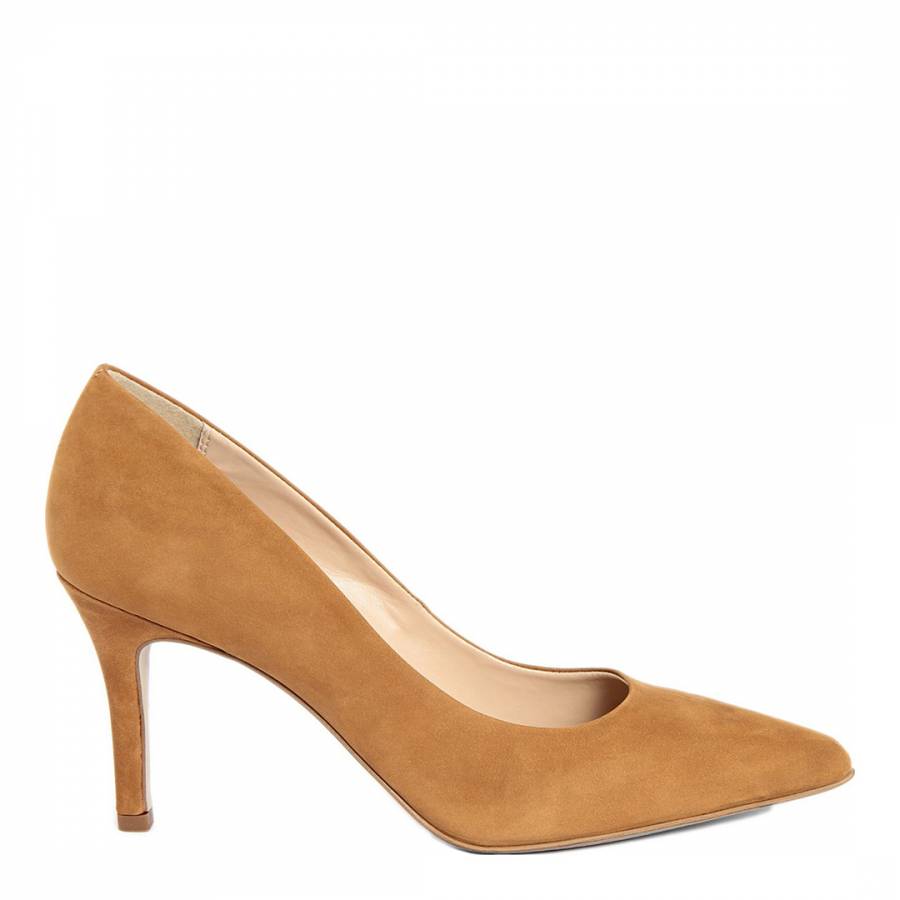 Tan Suede Court Shoes - BrandAlley