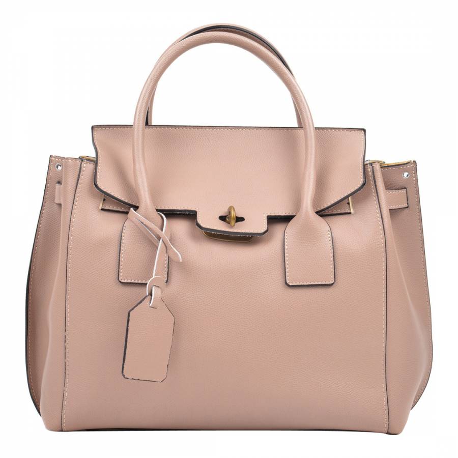 Pink Leather Tote Bag - BrandAlley
