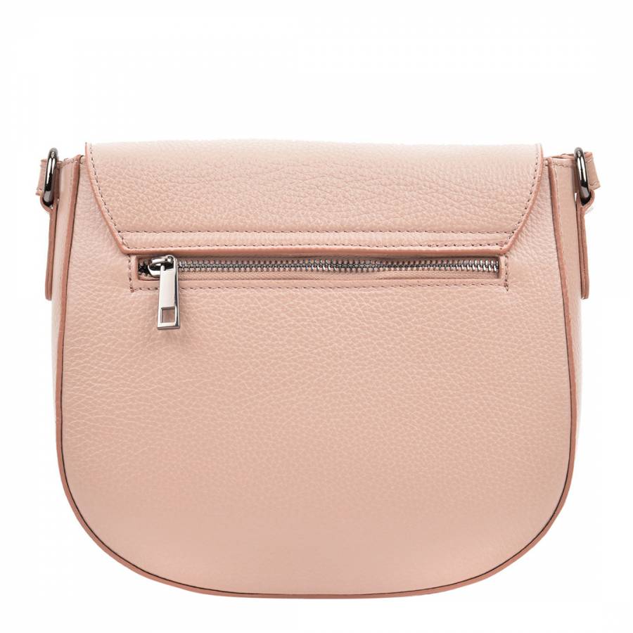 Light Pink Leather Crossbody Bag - BrandAlley