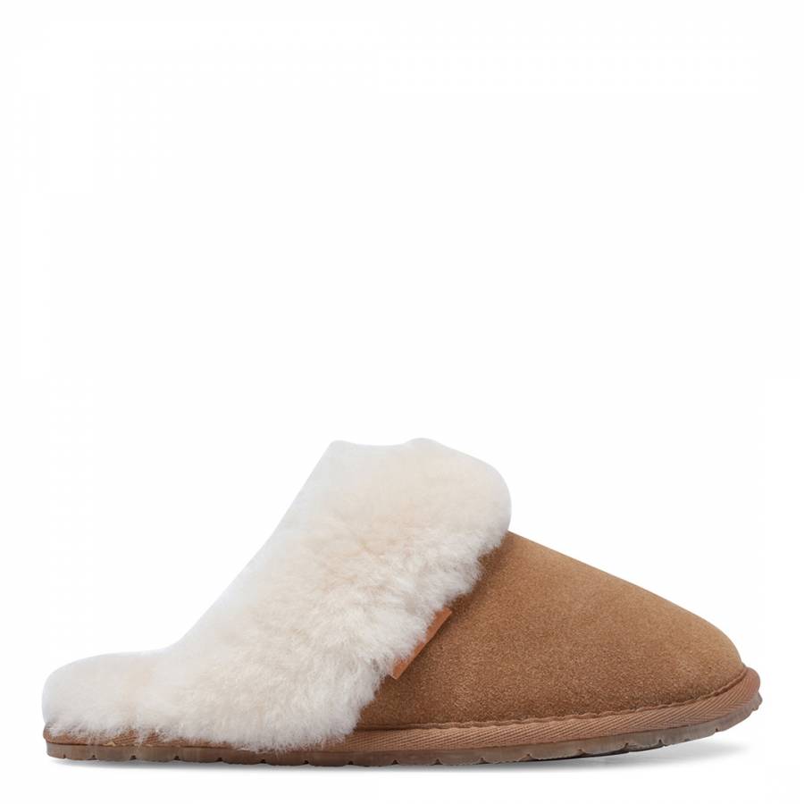 Chestnut Sheepskin Mules slipper 