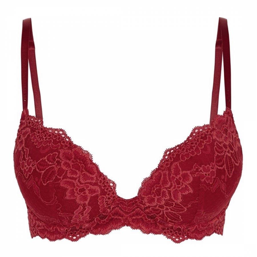 Rio Red My Fit Lace OMB Push-Up Plunge Bra - BrandAlley