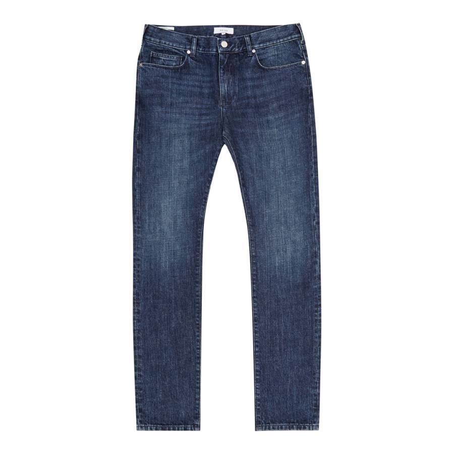 Mid Blue Tenda Straight Fit Jeans - BrandAlley