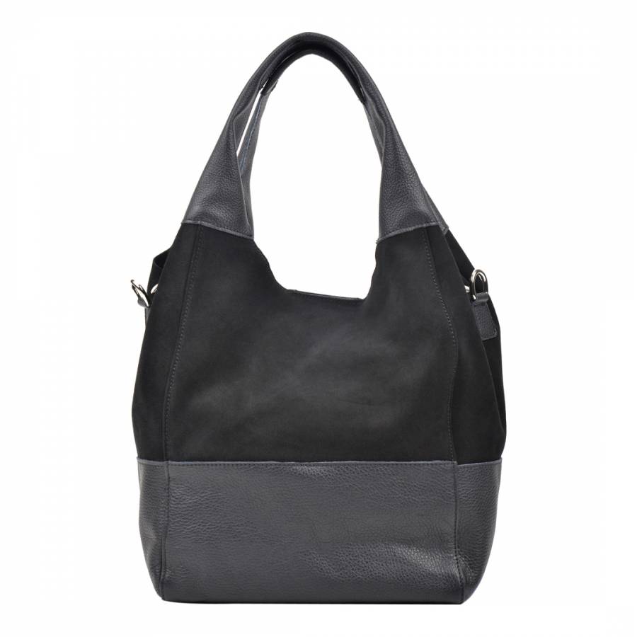 Black Leather Hobo Bag - BrandAlley