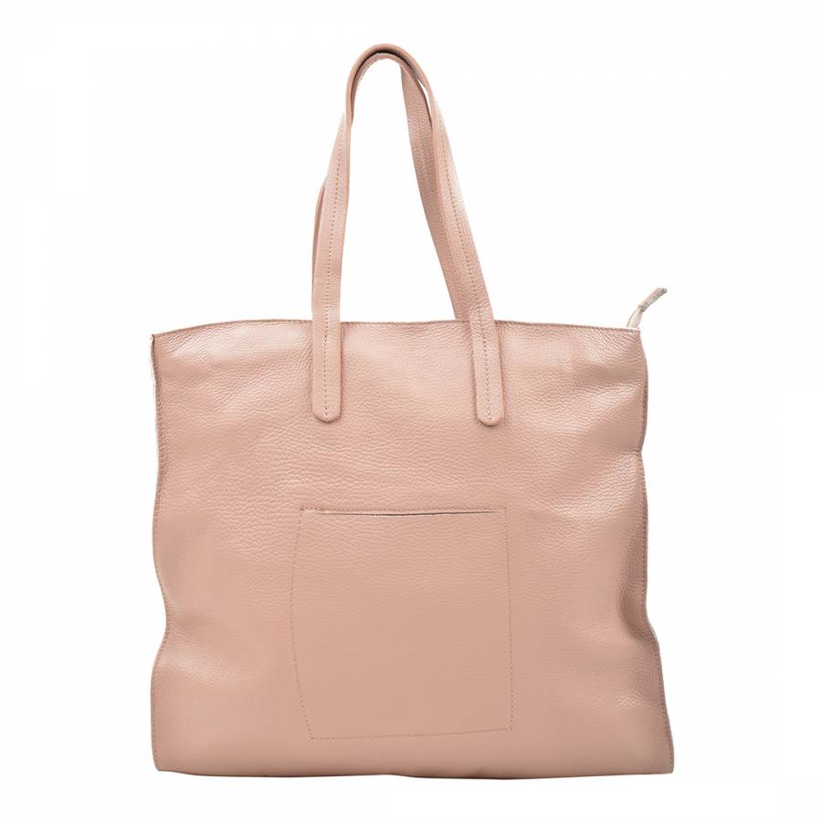 Light Pink Leather Shopper Bag - BrandAlley